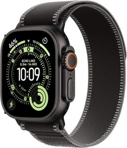 Apple Watch Ultra 3 Trail-Band 49mm Black Titanium/Charcoal M/L