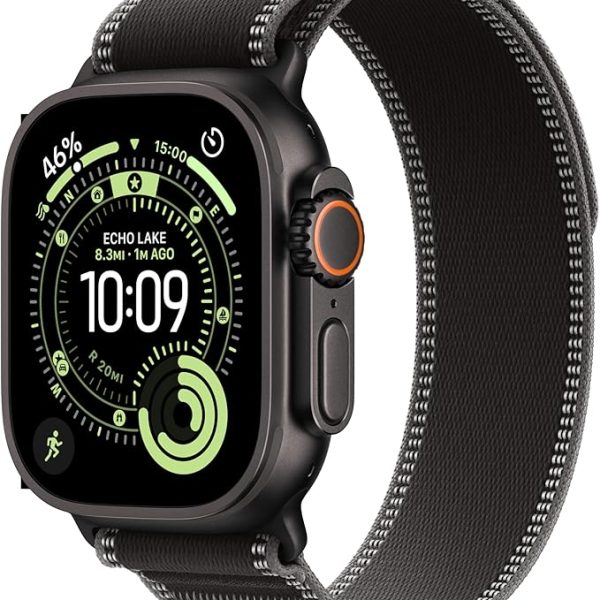 Apple Watch Ultra 3 Trail-Band 49mm Black Titanium/Charcoal M/L