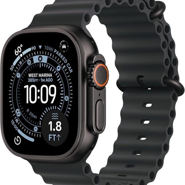 Apple Watch Ultra 3 49mm Black Titanium Black Ocean Band